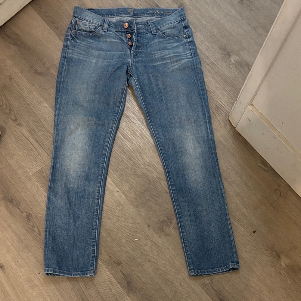 7 For All Mankind Light Blue Straight Leg Jeans